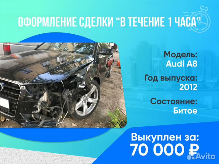 Срочный выкуп авто в любом состоянии