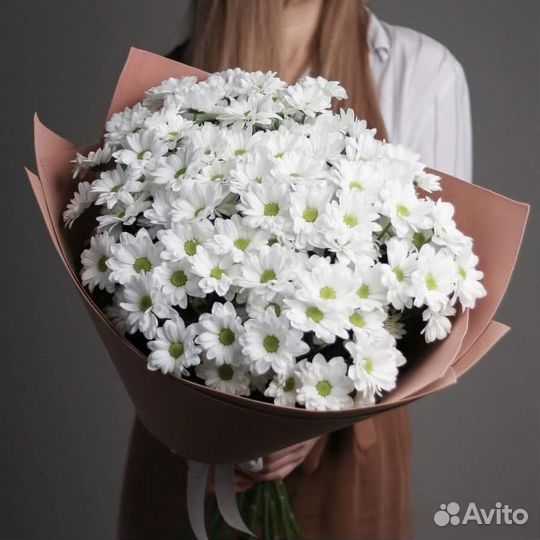 Букет из 15 хризантем