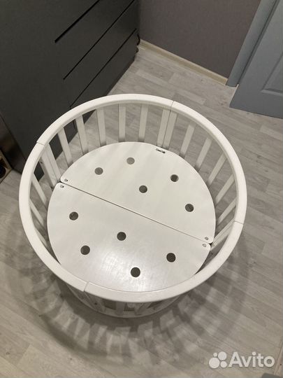 Детская кровать трансформер круглая (овал)