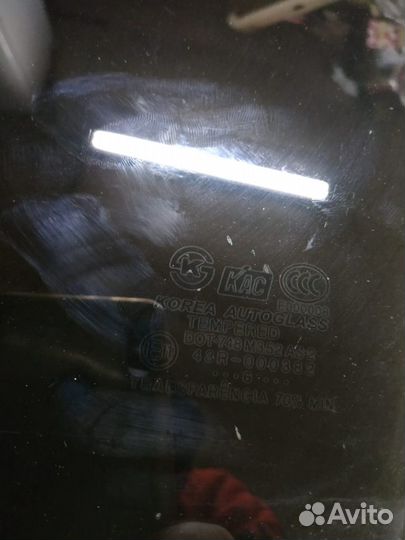 Стекло двери заднее левое Hyundai Elantra XD