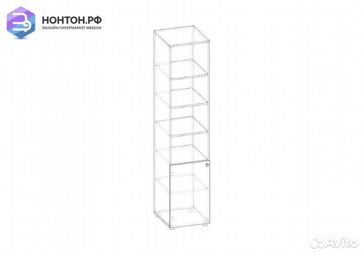 Стеллаж Мийа-3А ясень шимо светлый / бежевый / фот