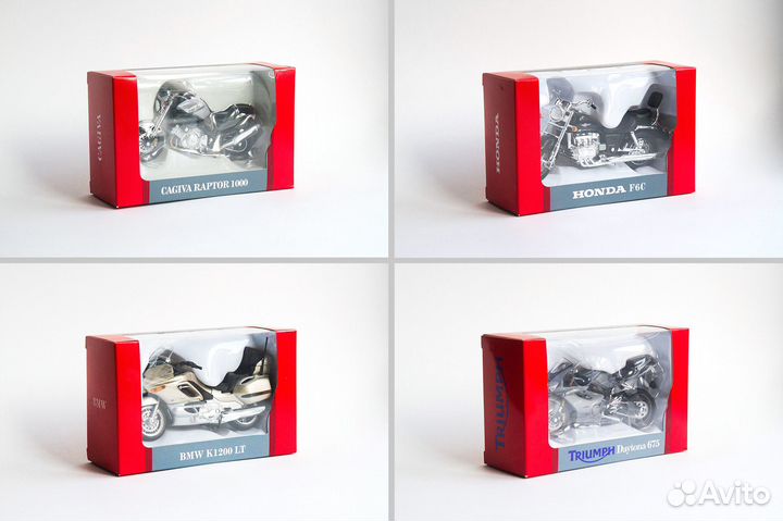 Модели мотоциклов коллекционные 1:18, 24 штуки