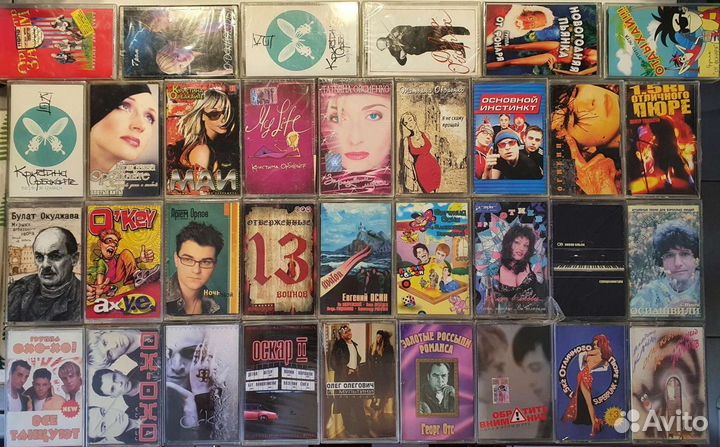 Аудио кассеты на буквы О,П,Р,С Запечатаны