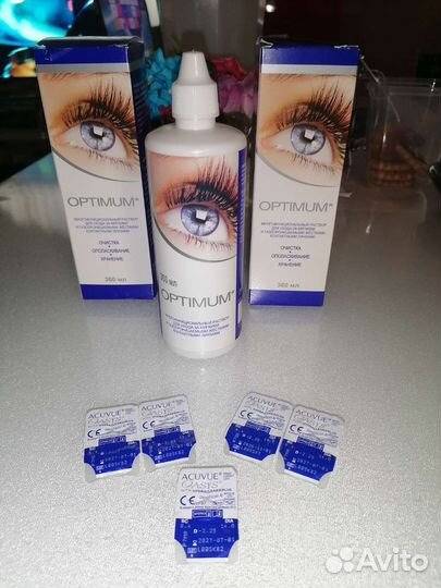 Жидкость для линз, линзы Acuvue Oasys 5 шт - 2.25