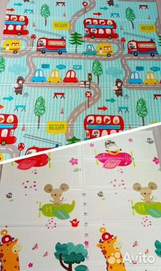 Детский игровой коврик складной 180х160х1