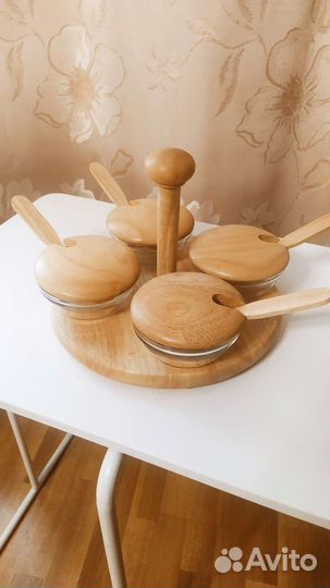 Набор банок для специй менажница