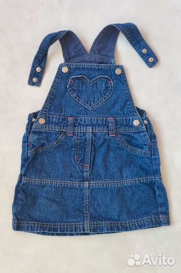 Комбинезон джинсовый сарафан lupilu