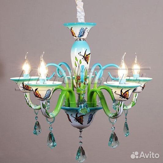 Люстра детская illumico IL6102-5PGA-25 BL GN