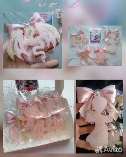 Елочные игрушки из эпоксидной смолы