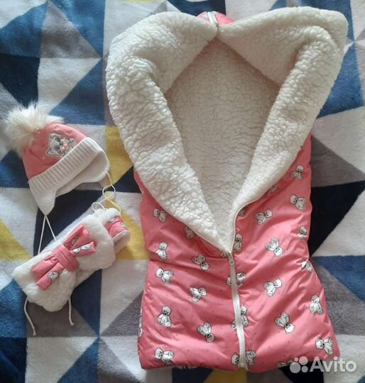 Конверт для новорожденного на овчине