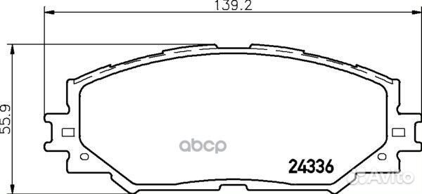 Колодки тормозные дисковые перед (PF-1524)