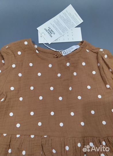 Платье в горох из муслина Gloria jeans 116 новое