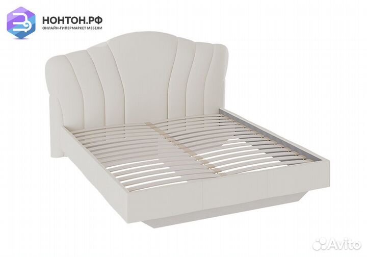 Кровать с мягкой спинкой Сабрина 1.6 м ткань кашем