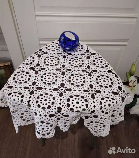 Скатерти вязанные крючком, ручная работа.Ретро