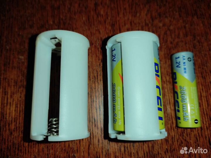 Переходник (адаптер) для AA (LR6) на тип D (R20)
