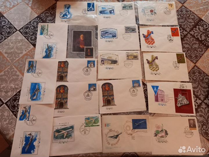 Конверты прошедшие- Россия, первого дня СССР