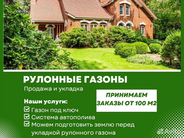 Укладка газона