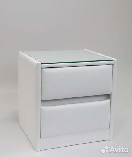 Тумба прикроватная белая новая,2 ящ,4640,546,5см