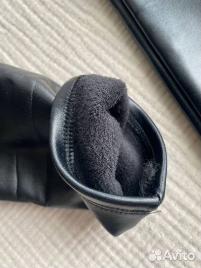 Леггинсы кожаные утепленные 44