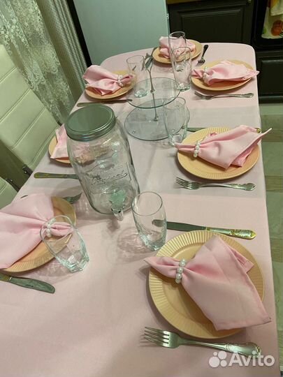 Аренда скатерти, салфетки,тарелки