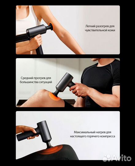 Массажный пистолет Xiaomi Fascia Gun 2 Нагрев NEW