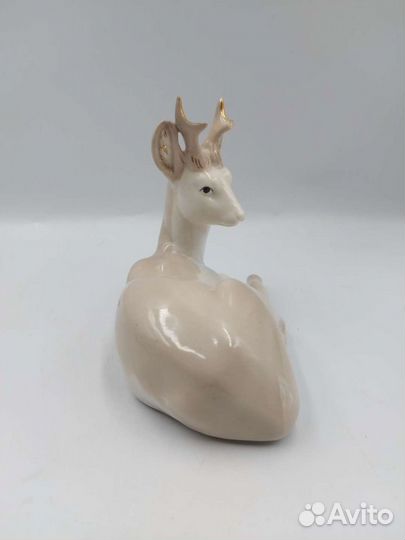 Статуэтка Олень старая гжель 60-70 гг
