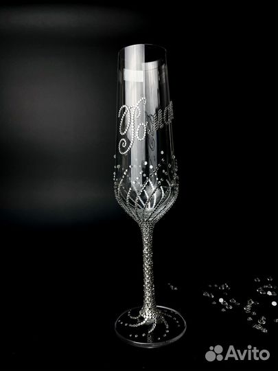 Инкрустация кружек, бокалов с инициалами