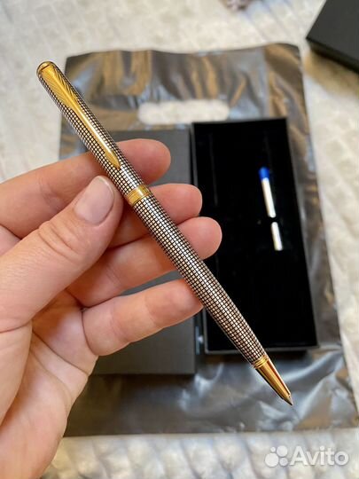 Ручка parker sonet Slim позолота/сереро