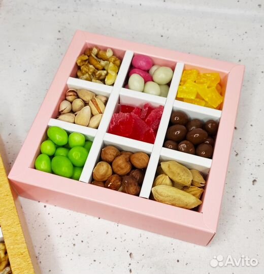 Съедобные букеты из сухофруктов - Подарочный бокс