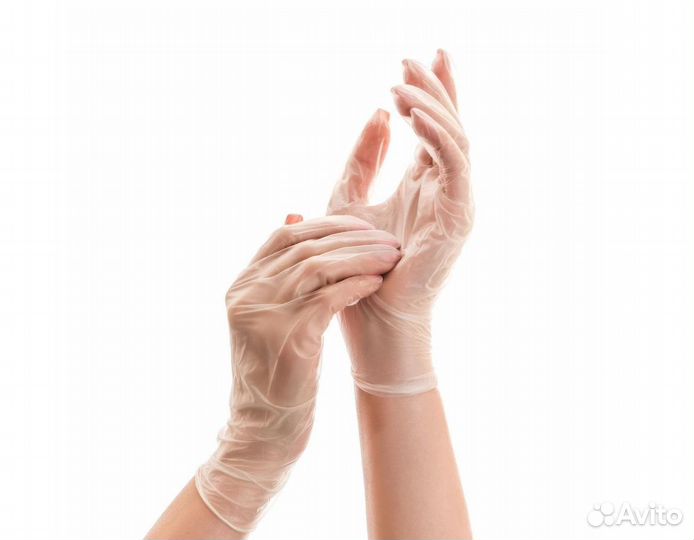 Перчатки одноразовые нитриловые, виниловые