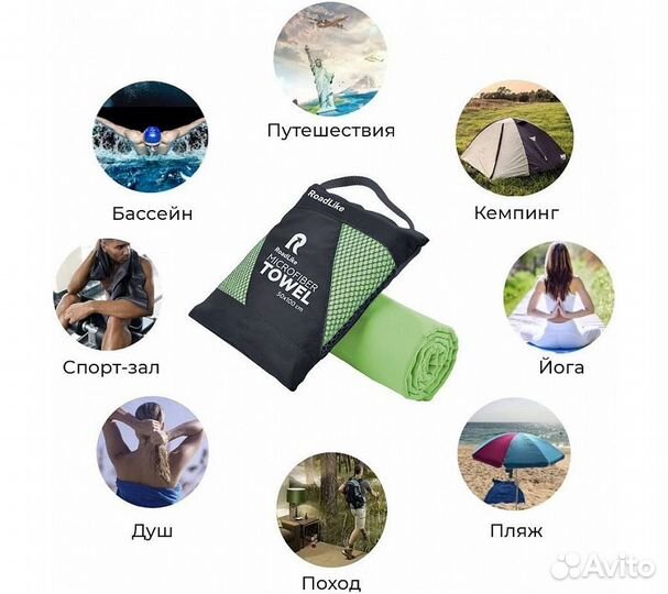 Полотенце спортивное охлаждающее RoadLike Travel 5