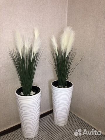 Искусственные растения, осока с метелками и без