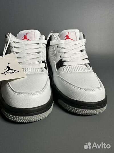 Кроссовки Air Jordan 4 White Oreo Люкс