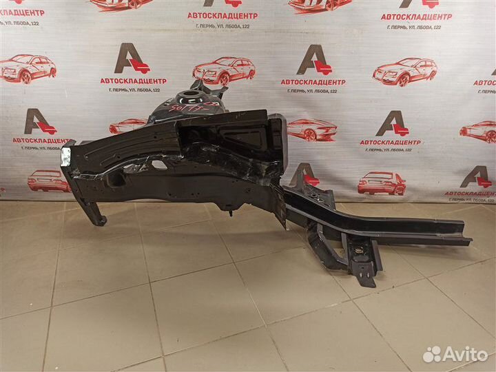 Лонжерон - в сборе с брызговиком передний левый