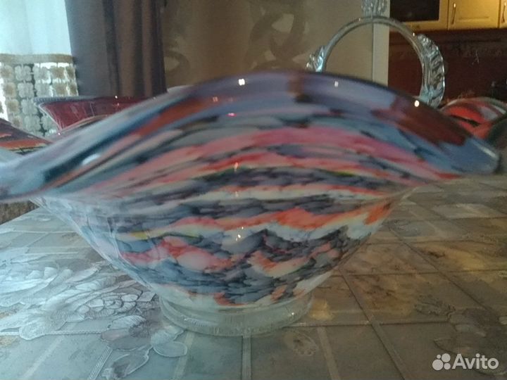 Вазы,цветное стекло Чехия