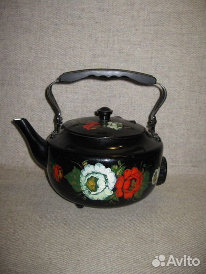 Электрический чайник СССР роспись рабочий новый