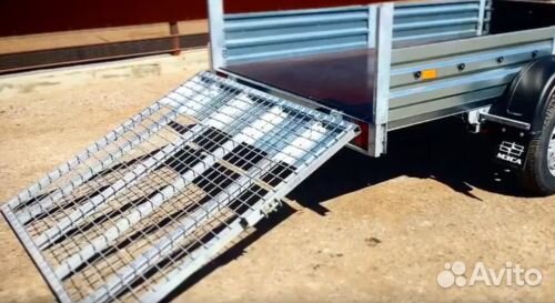 Прицеп двухосный с трапом. Рассрочка