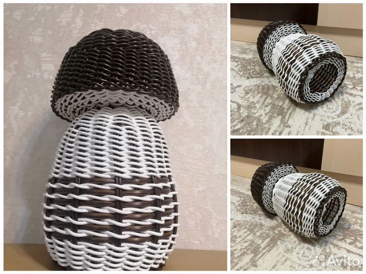 Грибы из ротанга