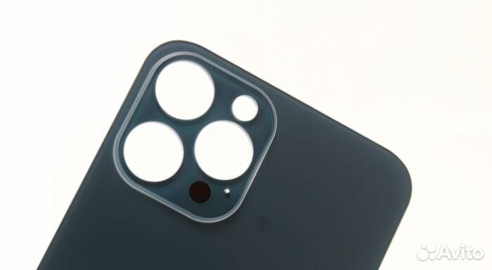 Задняя крышка для iPhone 12 Pro Max Синяя (Стеклян