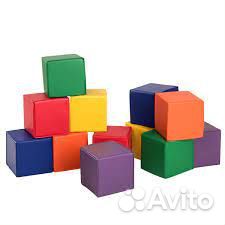 Кубики мягкие 20х20 см в наборе 12 штук