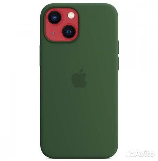 Ориг. Silicone Case iPhone 13 Mini Зелёный Клевер