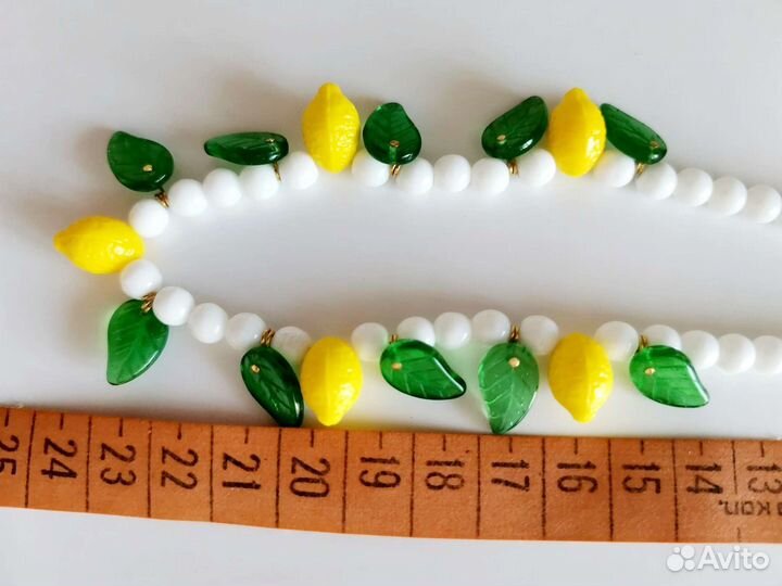 Бусы чешские фрукты винтаж