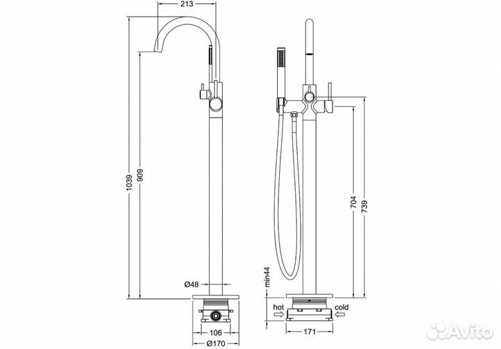 Смеситель Timo Saona 2310/03Y-CR для ванны