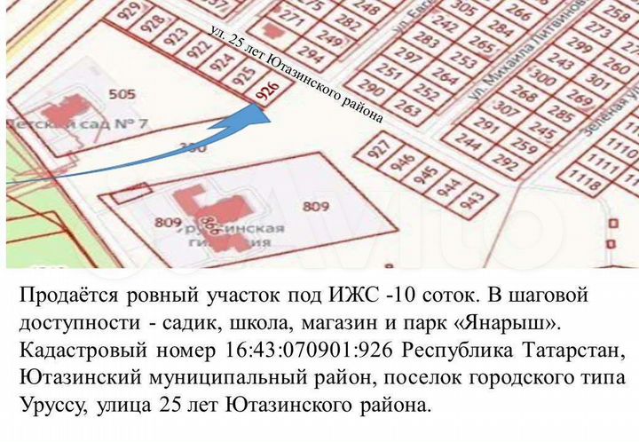 Участок 10 сот. (ИЖС)