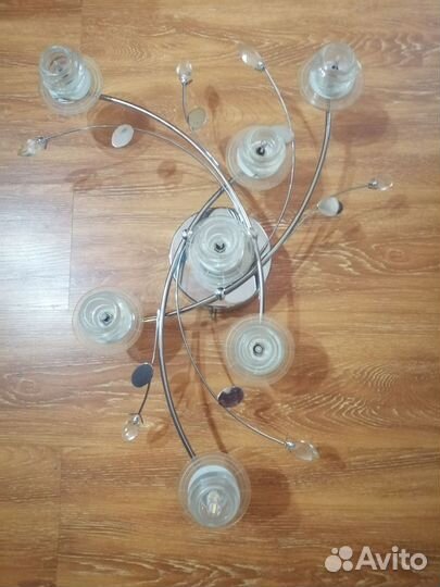 Люстра потолочная светодиодная с пультом бу