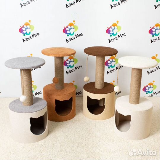 Домик для кошек, когтеточка арт13кр. Новый, 70 см