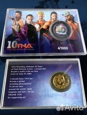 TNA Wrestling 10 Years coin