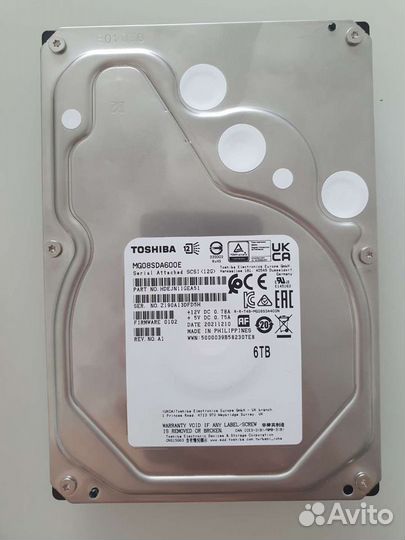 Жесткий диск Toshiba 6 тб