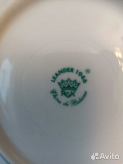 Фарфоровые тарелки (глуб.) 6 штук Богемия Leander