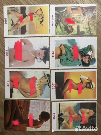 Карманные календарики эротика 80-92 год